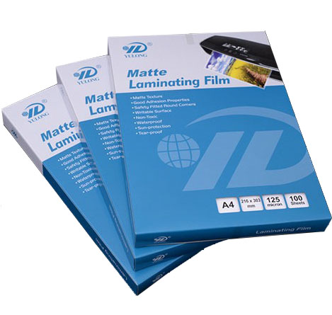 Плівка для ламінування A4 (216х303) 125мкм, матова, YULONG (000012725)